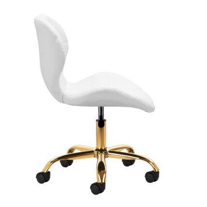 Professional beauty salon chair with wheels QS-06G, white color 2 Professional beauty salon chair with wheels QS-06G, white color 2