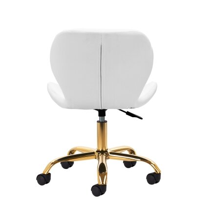 Professional beauty salon chair with wheels QS-06G, white color 3 Professional beauty salon chair with wheels QS-06G, white color 3