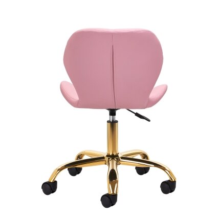 Professional beauty salon chair with wheels QS-06G, pink color 3 Professional beauty salon chair with wheels QS-06G, pink color 3