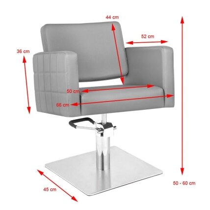 Professional hairdressing chair GABBIANO ANKARA, gray 4 Professional hairdressing chair GABBIANO ANKARA, gray 4