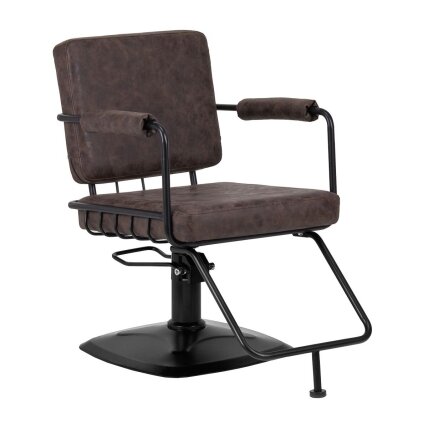 Profesionali kirpyklos kėdė GABBIANO CATANIA LOFT, tamsiai rudos spalvos Profesionali kirpyklos kėdė GABBIANO CATANIA LOFT, tamsiai rudos spalvos