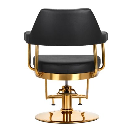 Professional hairdressing chair GABBIANO GRANDA, black with gold details 3
