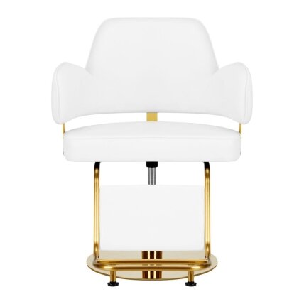 Professional hairdressing chair GABBIANO Linz NQ, white with gold details 1 Professional hairdressing chair GABBIANO Linz NQ, white with gold details 1