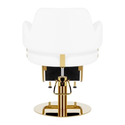 Professional hairdressing chair GABBIANO Linz NQ, white with gold details 2 Professional hairdressing chair GABBIANO Linz NQ, white with gold details 2