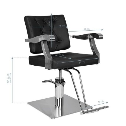 Professional barber chair GABBIANO LION, black 4 Professional barber chair GABBIANO LION, black 4
