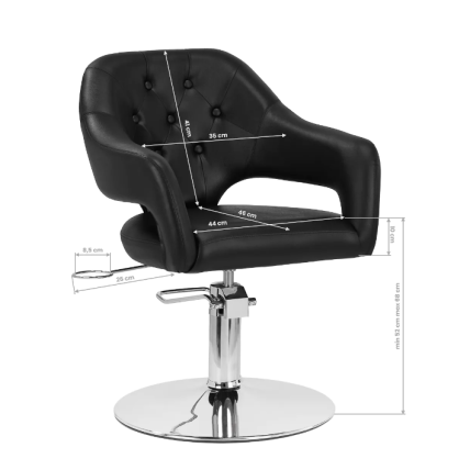 Professional hairdressing chair GABBIANO PARMA, black 8 Professional hairdressing chair GABBIANO PARMA, black 8