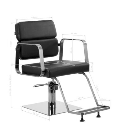 Professional hairdressing chair GABBIANO PORTO, black 8