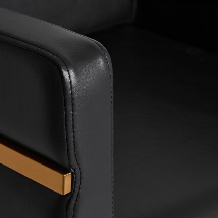 Professional hairdressing chair GABBIANO TOLEDO, black with gold details 4 Professional hairdressing chair GABBIANO TOLEDO, black with gold details 4