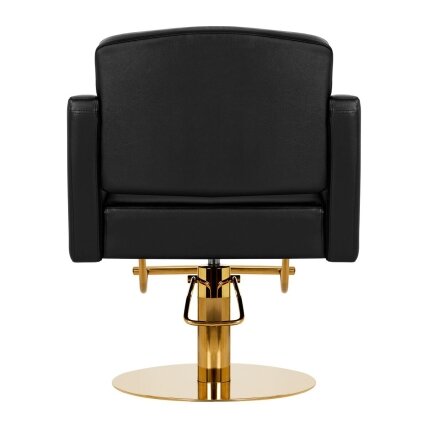 Professional hairdressing chair GABBIANO TURIN, black with gold details 2