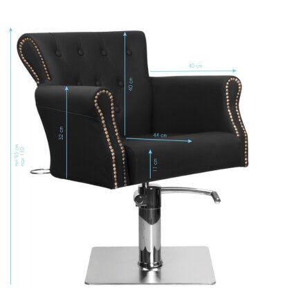 Professional hairdressing chair HAIR SYSTEM BER 8541, black 6 Professional hairdressing chair HAIR SYSTEM BER 8541, black 6
