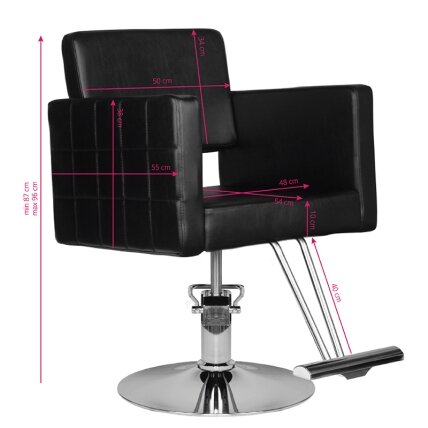Profesionali kirpyklos kėdė HAIR SYSTEM HS33, juodos spalvos 4 Profesionali kirpyklos kėdė HAIR SYSTEM HS33, juodos spalvos 4