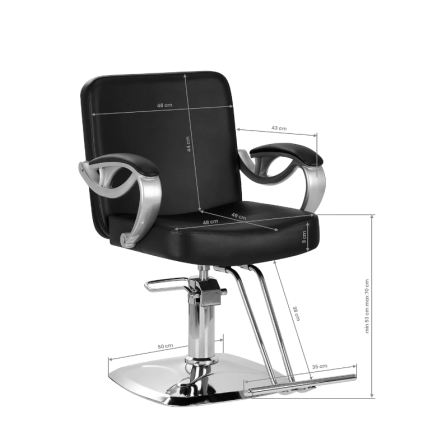 Professional hairdressing chair HAIR SYSTEM ZA31, black color 6 Professional hairdressing chair HAIR SYSTEM ZA31, black color 6