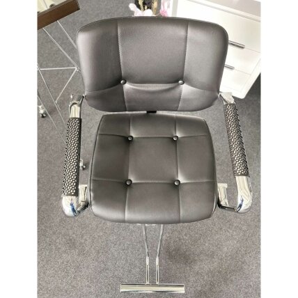 Professional hairdressing chair with footrest GABBIANO VIGO, black color 7