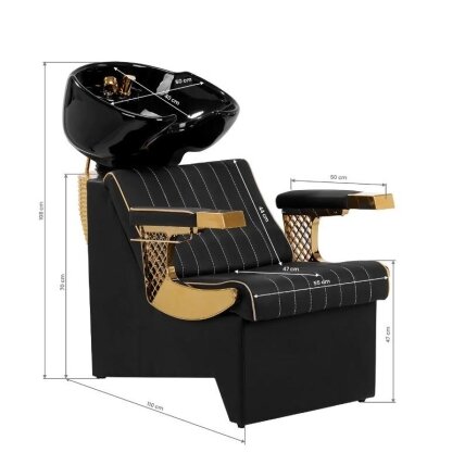 Professional hairdressing sink GABBIANO MARCUS, black color 12 Professional hairdressing sink GABBIANO MARCUS, black color 12