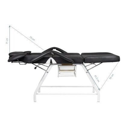 Professional cosmetology couch - bed black IVETTE 9