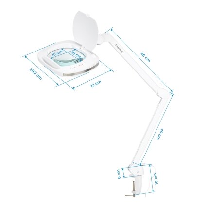 Professional cosmetic LED lamp - magnifier ELEGANTE 6030, surface-mounted, white 7