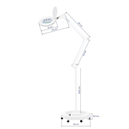 Professional cosmetic LED lamp - magnifier ELEGANTE 6031, white 9 Professional cosmetic LED lamp - magnifier ELEGANTE 6031, white 9