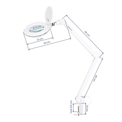 Professional cosmetic LED lamp - magnifier ELEGANTE 6031, surface-mounted, white 7 Professional cosmetic LED lamp - magnifier ELEGANTE 6031, surface-mounted, white 7