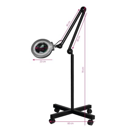 Professional cosmetology lamp - magnifying glass S4, 12W with stand, black 6 Professional cosmetology lamp - magnifying glass S4, 12W with stand, black 6