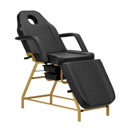 Professional cosmetology bed-chair for beauty procedures 557G, black and gold color 3 Professional cosmetology bed-chair for beauty procedures 557G, black and gold color 3
