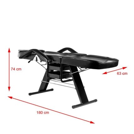 Professional cosmetology bed-chair for beauty procedures BASIC 202, black color 6 Professional cosmetology bed-chair for beauty procedures BASIC 202, black color 6