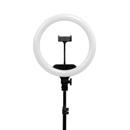 Profesionali makiažo lempa RING LIGHT 13"" LED su stovu, 36W 2