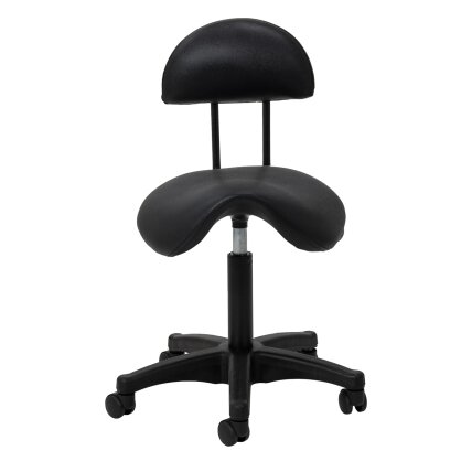 Professional master chair-saddle for beauticians 6001, black with black base 2 Professional master chair-saddle for beauticians 6001, black with black base 2