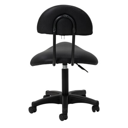 Professional master chair-saddle for beauticians 6001, black with black base 3