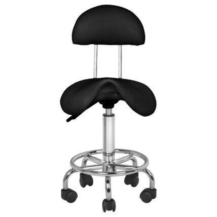 Professional master chair-saddle for beauticians 6001, black color 1