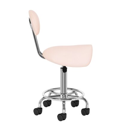 Professional master chair-saddle for beauticians 6001, pink 2
