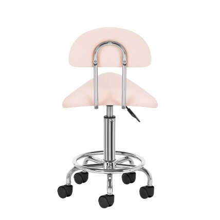 Professional master chair-saddle for beauticians 6001, pink 3