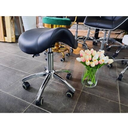 Professional master chair - saddle for cosmetologists AM-302, black color 3 Professional master chair - saddle for cosmetologists AM-302, black color 3