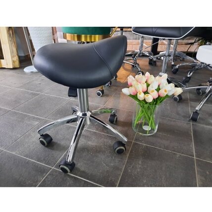 Professional master chair - saddle for cosmetologists AM-302, black color 4 Professional master chair - saddle for cosmetologists AM-302, black color 4