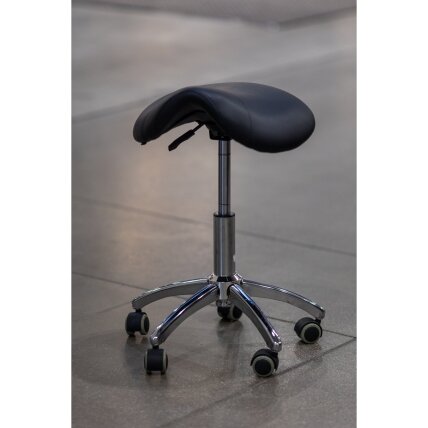 Professional master chair - saddle for cosmetologists AM-302, black color 5 Professional master chair - saddle for cosmetologists AM-302, black color 5