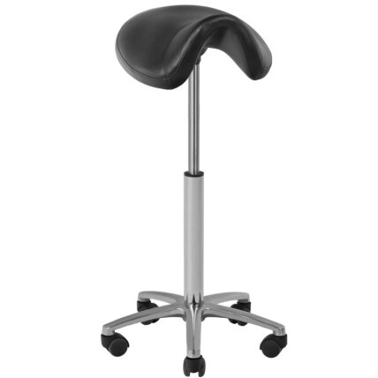 Profesionali meistro kėdė- balnas kosmetologams ir barberiams 001B, juodos spalvos