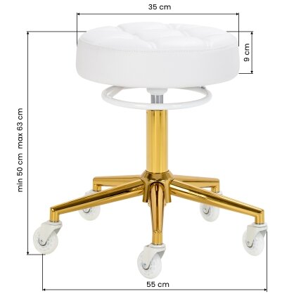 Profesionali meistro kėdė GABBIANO D054G, baltos spalvos 5