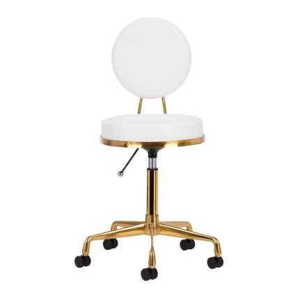 Professional master chair for beauticians H5, gold white color 1