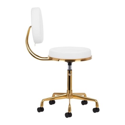 Professional master chair for beauticians H5, gold white color 3 Professional master chair for beauticians H5, gold white color 3
