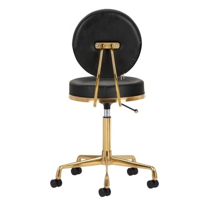 Professional master chair for beauticians and beauty salons H5, black seat with golden foot 2 Professional master chair for beauticians and beauty salons H5, black seat with golden foot 2