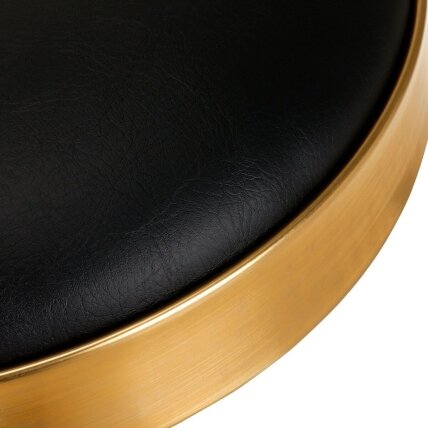 Professional master chair for beauticians and beauty salons H7, black seat with golden foot 1 Professional master chair for beauticians and beauty salons H7, black seat with golden foot 1