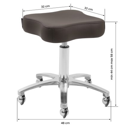 Professional master's chair with wheels  OMEGA SUPREMO, brown 4