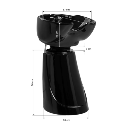 Professional portable hairdressing sink GABBIANO B40, black 7