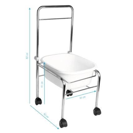 Professional pedicure bath for podological work with chrome frame DM-5077 4