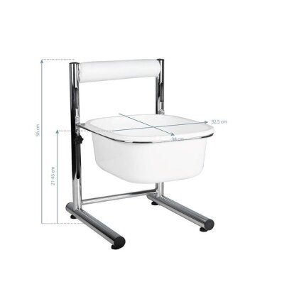 Professional pedicure bath for podiatric work with adjustable height, chrom color 3 Professional pedicure bath for podiatric work with adjustable height, chrom color 3