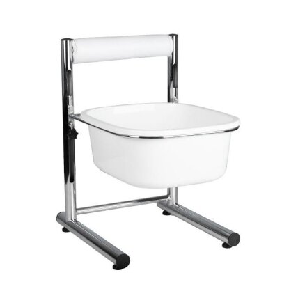 Professional pedicure bath for podiatric work with adjustable height, chrom color Professional pedicure bath for podiatric work with adjustable height, chrom color