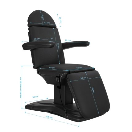 Professional electric cosmetology bed ECLIPSE (3 motors), black 9 Professional electric cosmetology bed ECLIPSE (3 motors), black 9