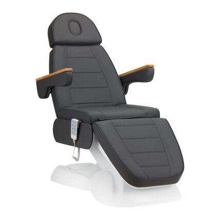Professional electric recliner-bed for beauticians LUX 273B 3 motors, gray color