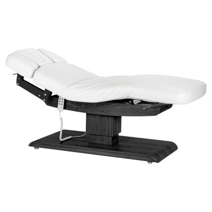 Profesionalus elektrinis masažo ir SPA gultas SILLON RELAX, baltos spalvos su juodu pagrindu