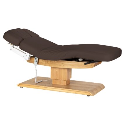 Profesionalus elektrinis masažo ir SPA gultas SILLON RELAX, rudos spalvos su šviesiu pagrindu Profesionalus elektrinis masažo ir SPA gultas SILLON RELAX, rudos spalvos su šviesiu pagrindu
