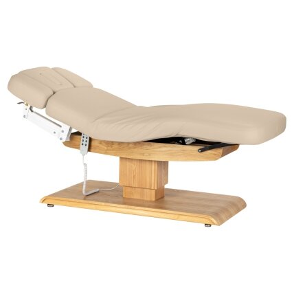 Profesionalus elektrinis masažo ir SPA gultas SILLON RELAX, smėlio spalvos su šviesiu pagrindu